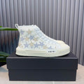 AMIRI Star High-Top Sneakers - White, Grey & Beige