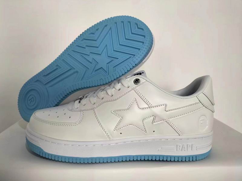 BAPE Star Low-Top Sneakers - White & Blue