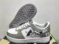BAPE Camo Star Low-Top Sneakers - Grey & White