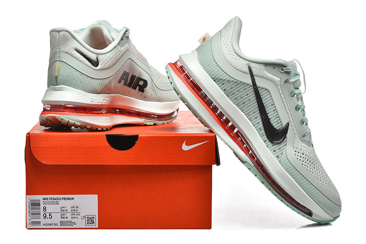 Nike Pegasus Premium Sneakers – Mint Grey & Red