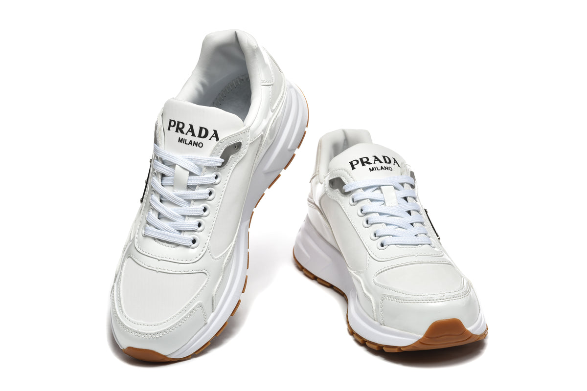Prada Low-Top Sneakers – White & Gum
