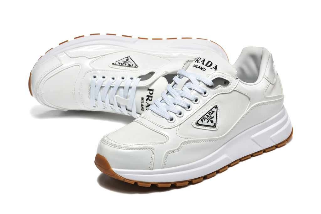 Prada Low-Top Sneakers – White & Gum