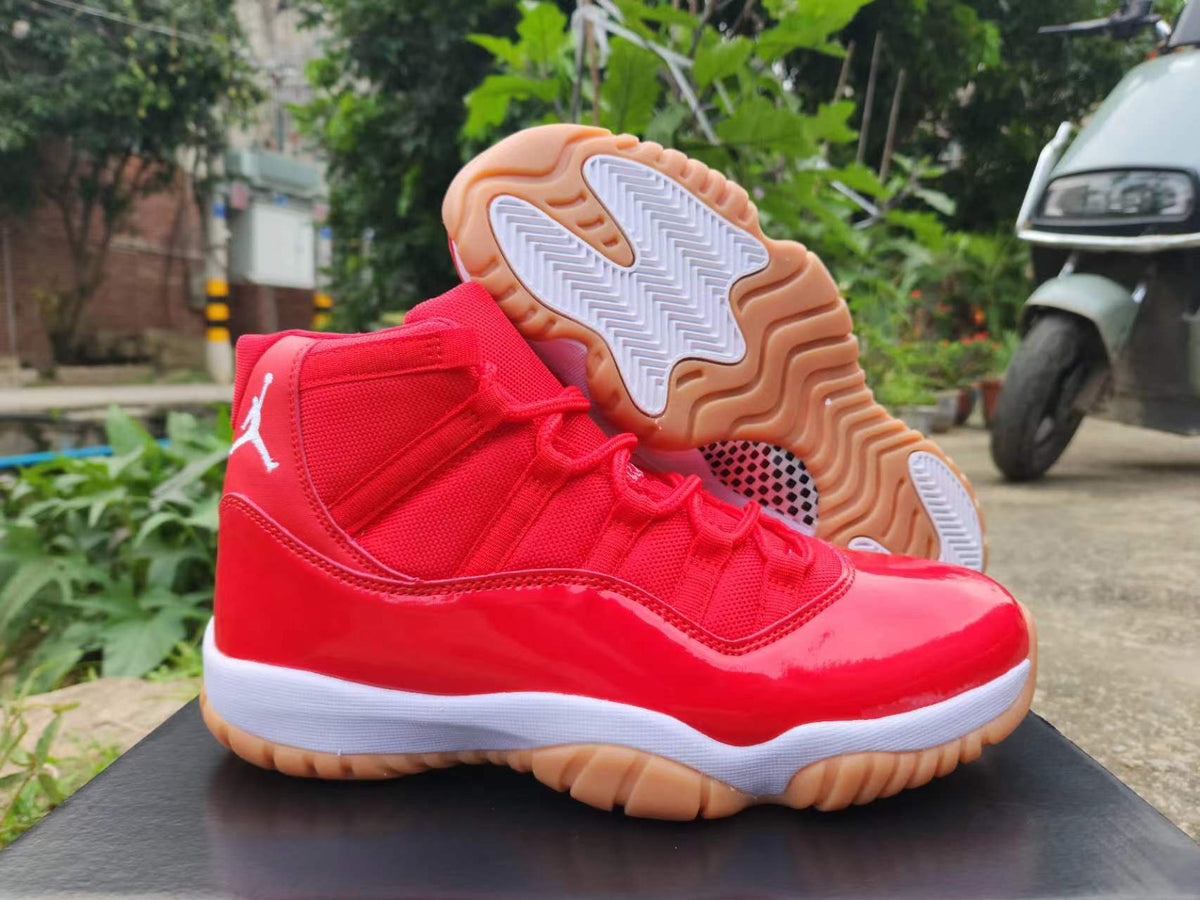 Jordan 11 High-Top Sneakers | Red & Gum