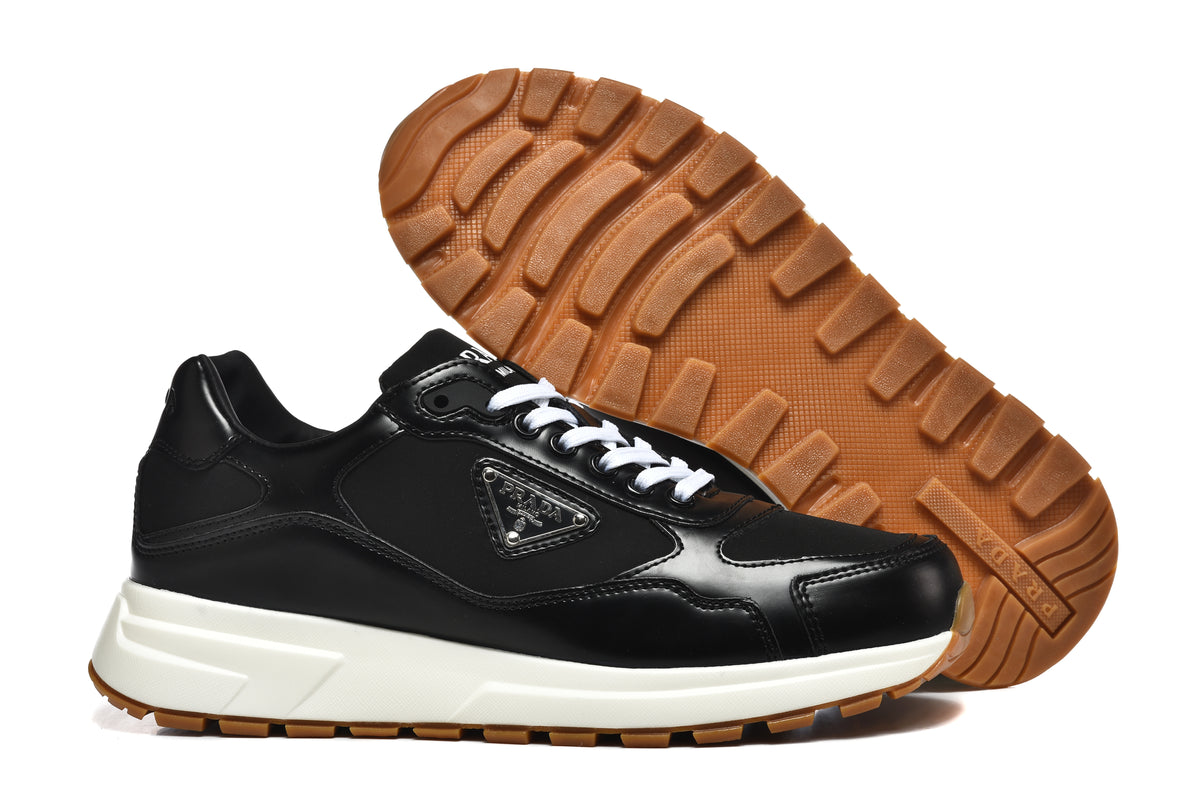 Prada Low-Top Sneakers – Black, White & Gum